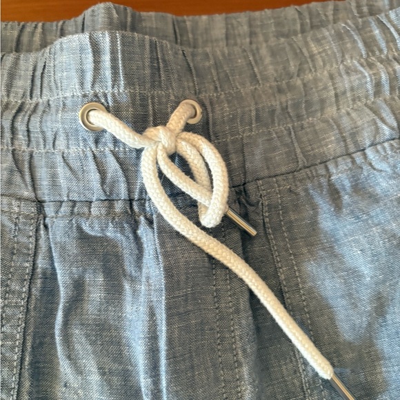 Athleta Cabo 100% Linen Jogger Pants Chambray Blue Size 6 - Picture 7 of 14